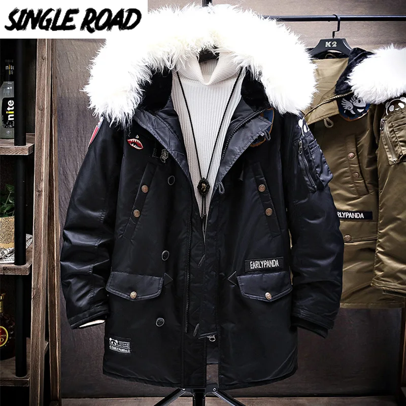 Мужской длинный пуховик с капюшоном черная куртка карго в стиле хип хоп защитой