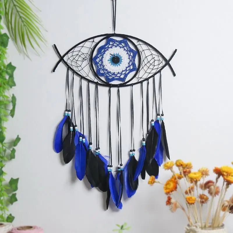 

Turkish Blue Eyes Amulet Wall Protection Hanging Lucky Pendant Wind Chimes Hanging Garden Home Decorations Pendant Ornament