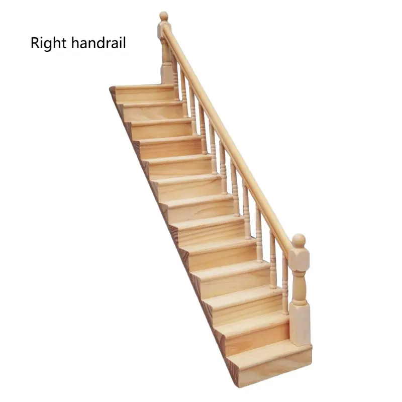 

1:12 Doll House Accessories Dollhouse Mini Decoration Scene Plain Handrail Staircase Model 54DF