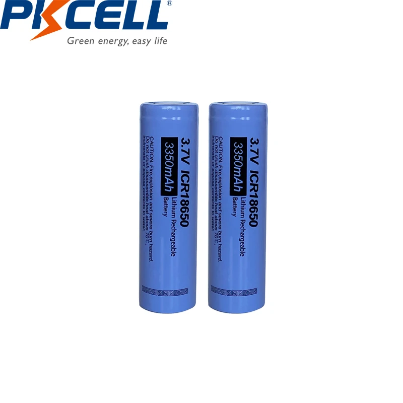 Литиевые аккумуляторы PKCELL ICR 18650 ICR18650 3 7 в 3350 мАч 2 шт.|Перезаряжаемые батареи| |