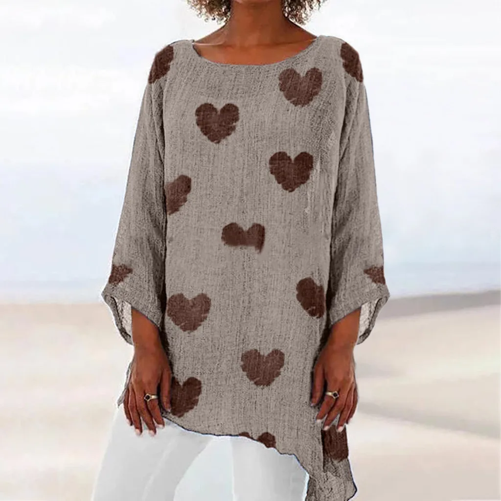 Женские рубашки на лето 2019 модная блузка с круглым вырезом Женский Топ длинным