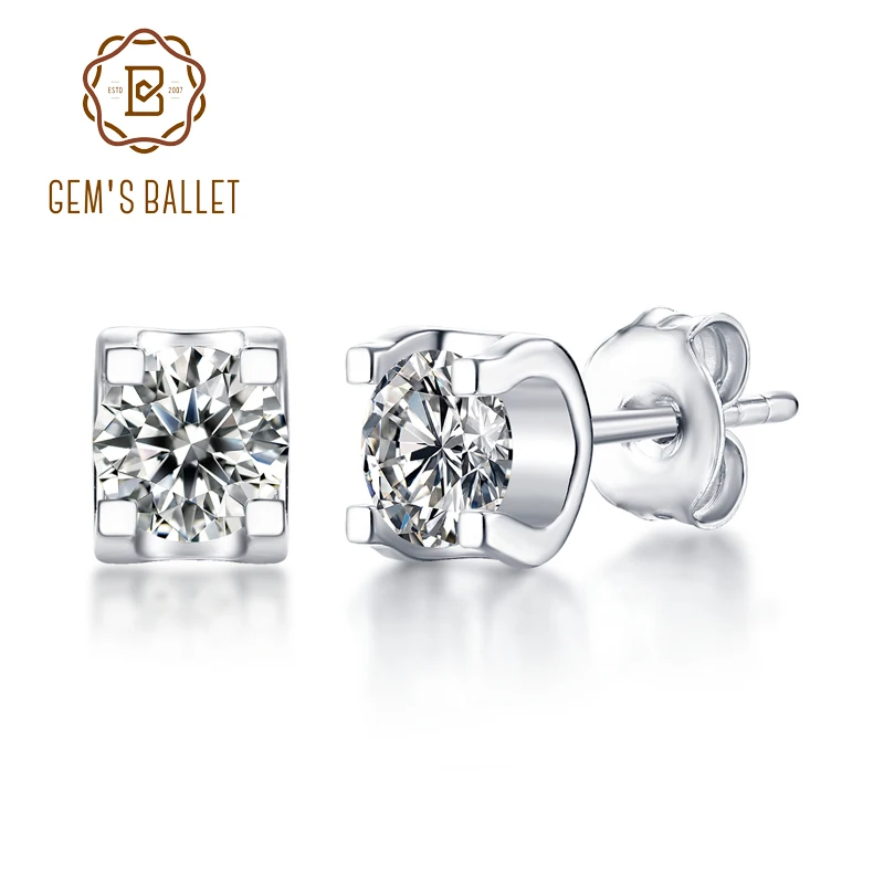 Женские серьги гвоздики GEM'S BALLET свадебные ювелирные изделия из стерлингового