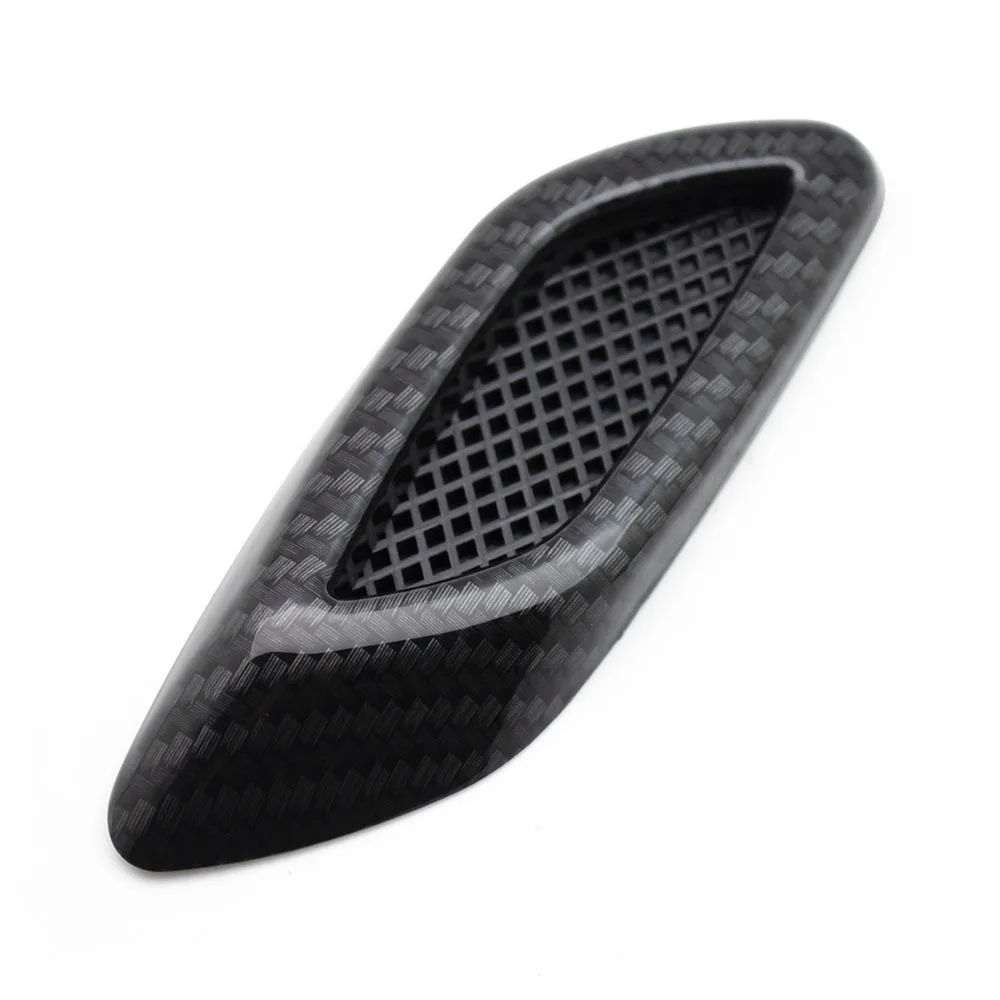 

2pcs Car Hood Frame Decoration Sticker Fender Air Outlet Side Marking Body Anti-scratch Strip Carbon Fiber Anti-collision Strip