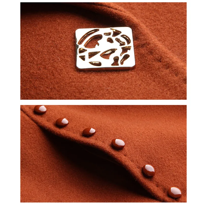 

Korean style woman coats Fashion Women's Winter Jacket Woolen Coat Long sleeve Outerwear For Women Large size Cashmere Coat 3XL