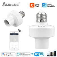 tuya wifi smart light bulbs adapter e27 led lamp holder base ac85 250v works with smart life app voice control alexa google home