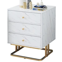 minimalist modern bedroom furniture bedside table with three drawers nightstand sofa side cabinet marble texture