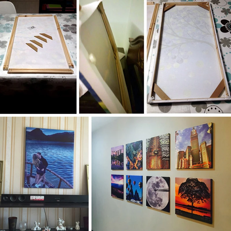 Домашние фоторамки настенная фоторамка деревянный Плакат рамка DIY деревянная Картина на холсте рамка для живописи маслом стены искусства кадра фото фоторамка