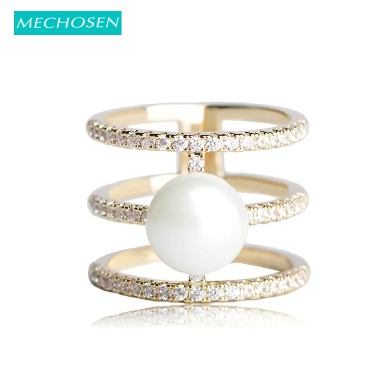 Женские шелковые шарфики MECHOSEN золотистые медные с имитацией жемчуга и 3 линиями