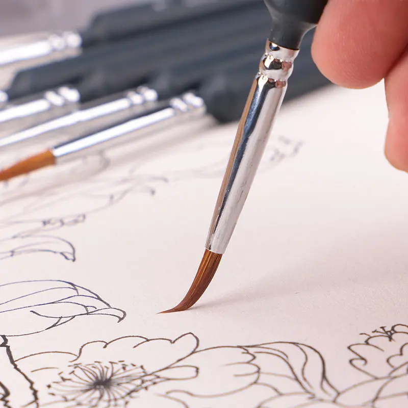 Пигментная каучуковая ручка полный набор ручной росписи для рисования кисть |