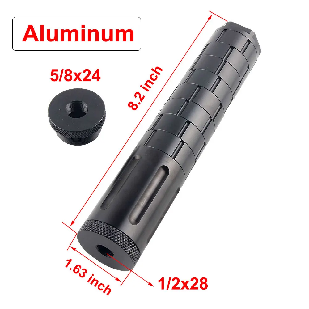 

OD 1.63'' L 8.2'' Aluminum Modular Fuel Filter 1.375x24 thread cups, 1/2x28 5/8x24 end cap