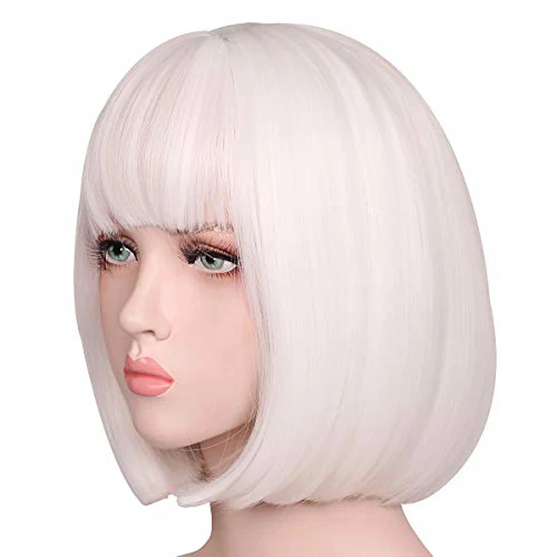 HAIRJOY женский белый черный коричневый розовый синий короткий прямой