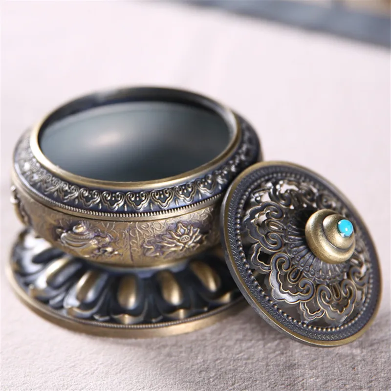 Тибетский буддизм сплав катушка благовония горелка креативный Лотос ладан палка