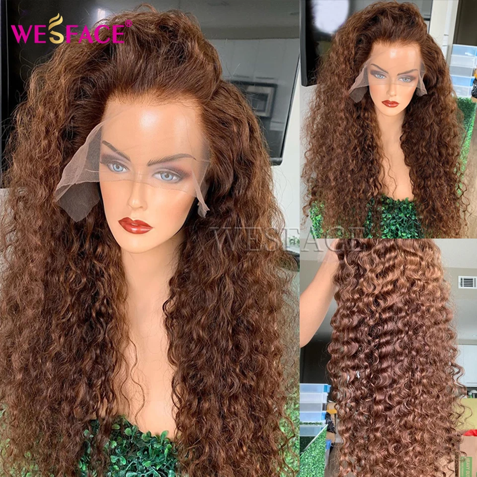 

Цветной-коричные вьющиеся Синтетические волосы на кружеве парики 250% 13x4 Синтетические волосы на кружеве парики из натуральных волос для Для...