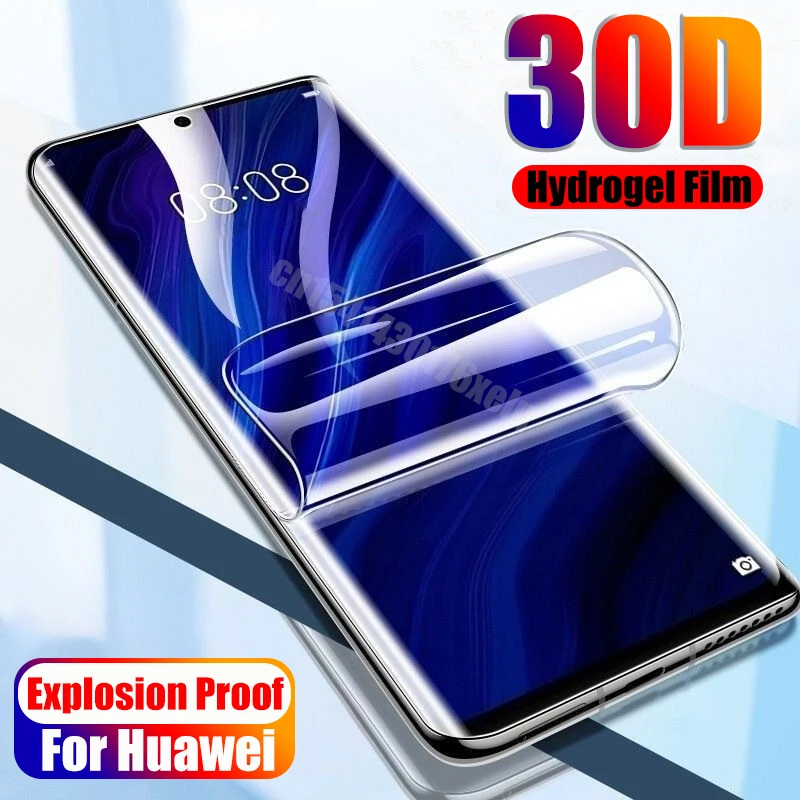 

30D Screen Protector Hydrogel Film For Huawei P40 P20 P30 Lite Protective Film Mate 30 20 40 Pro P Smart Z Y6 2019 P 30 No Glass