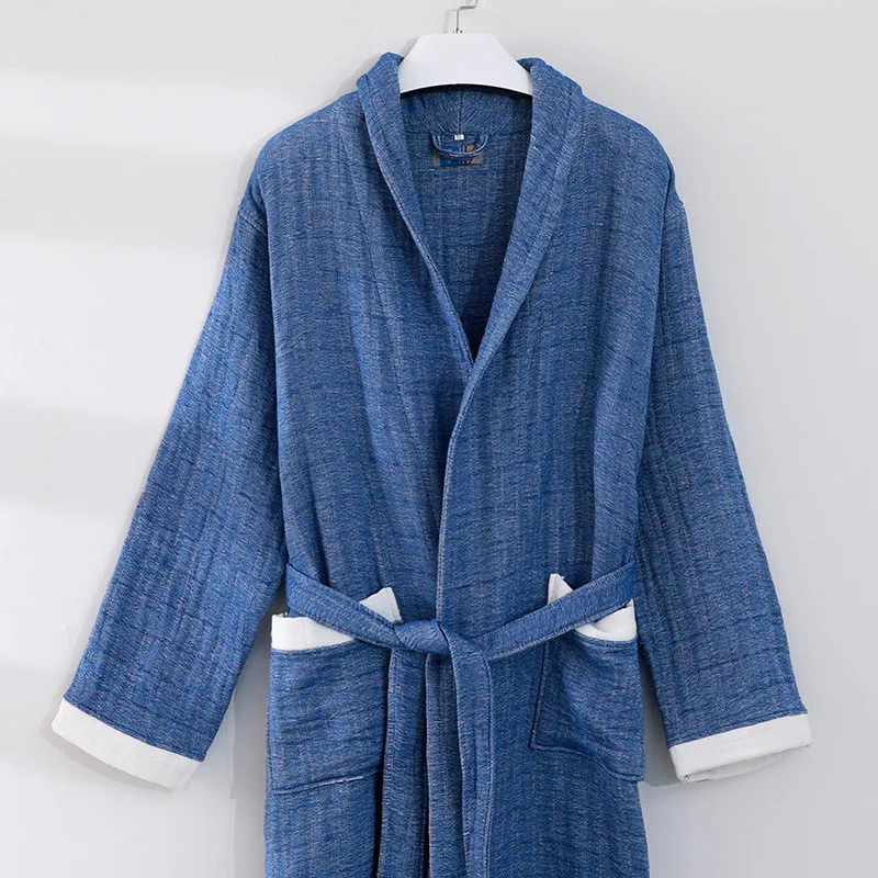 

Марля халат 100% хлопковых костюмов с рисунком мини банный халат для мужчин и женщин Сплошной высокой абсорбации женские пижамы японский Сти...