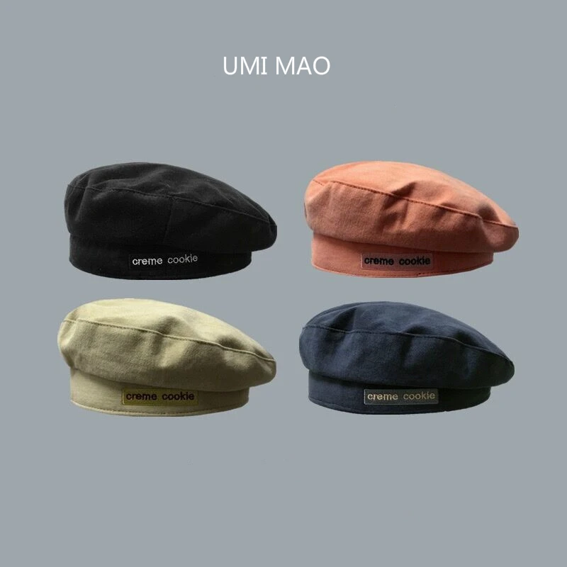 

UMI MAO Autumn Winter Basin Hat Niche Bucket Cover Face Fisherman Hat Female Japanese Warm Wild Wool Hat Showing Small Face