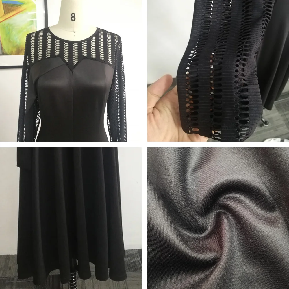 Dressv черные вечерние платья Длинные сексуальные открытые женские элегантная