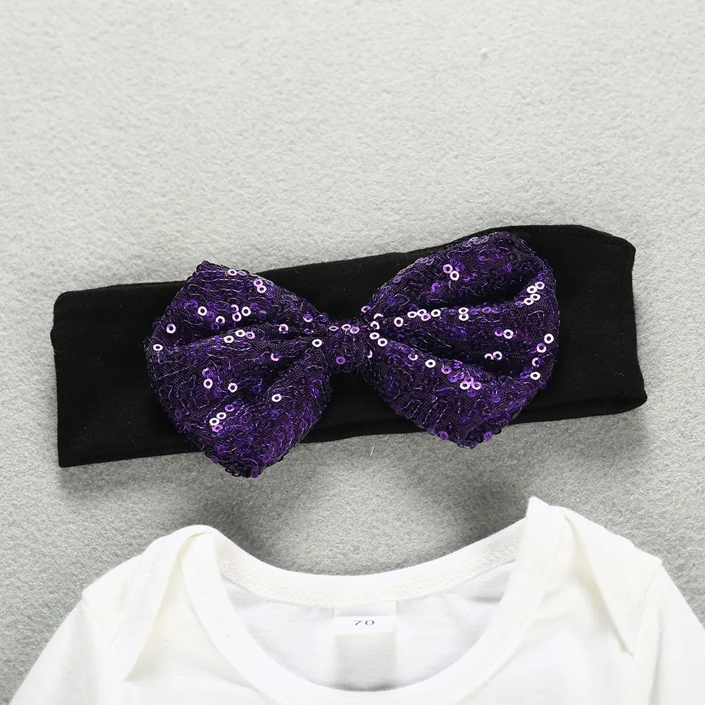 Детский костюм тыквы с буквенным принтом на Хэллоуин для маленьких девочек