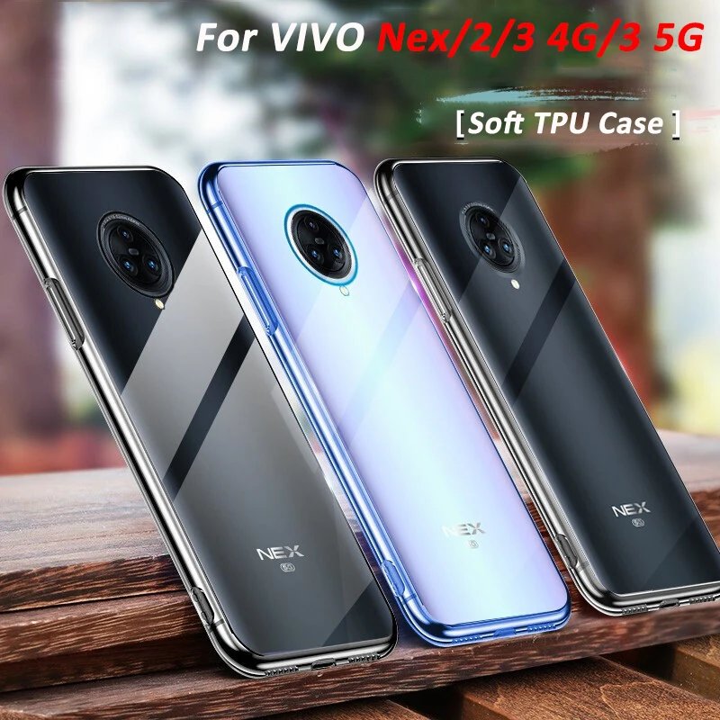 Чехол для VIVO Nex 3 2 4G 5G Мягкий ТПУ чехол из прозрачного силикона Nex3 Безопасность