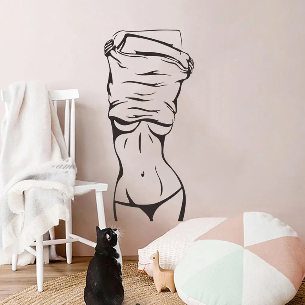 1Pcs Sexy Women Figure Wall Sticker Bedroom Decor 26.6x57cm Stickers For Home Living Room Decoration | Дом и сад