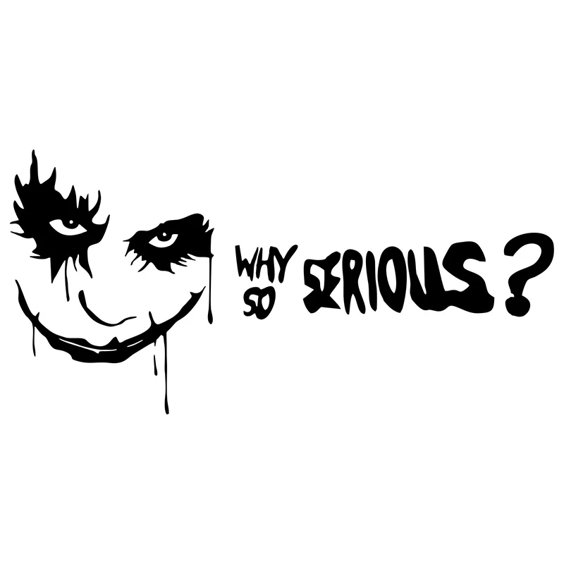 

Colors Car Stickers Vinyl Decal Joker Why So Serious Motorcycle Decorative Accessories 15x7.5cm