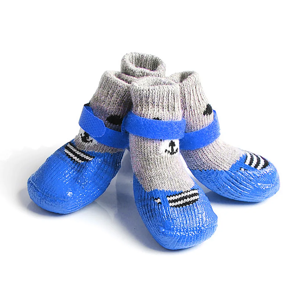 Носки для собак зимние Нескользящие 2 пары с регулируемыми ремешками|Носки собак|