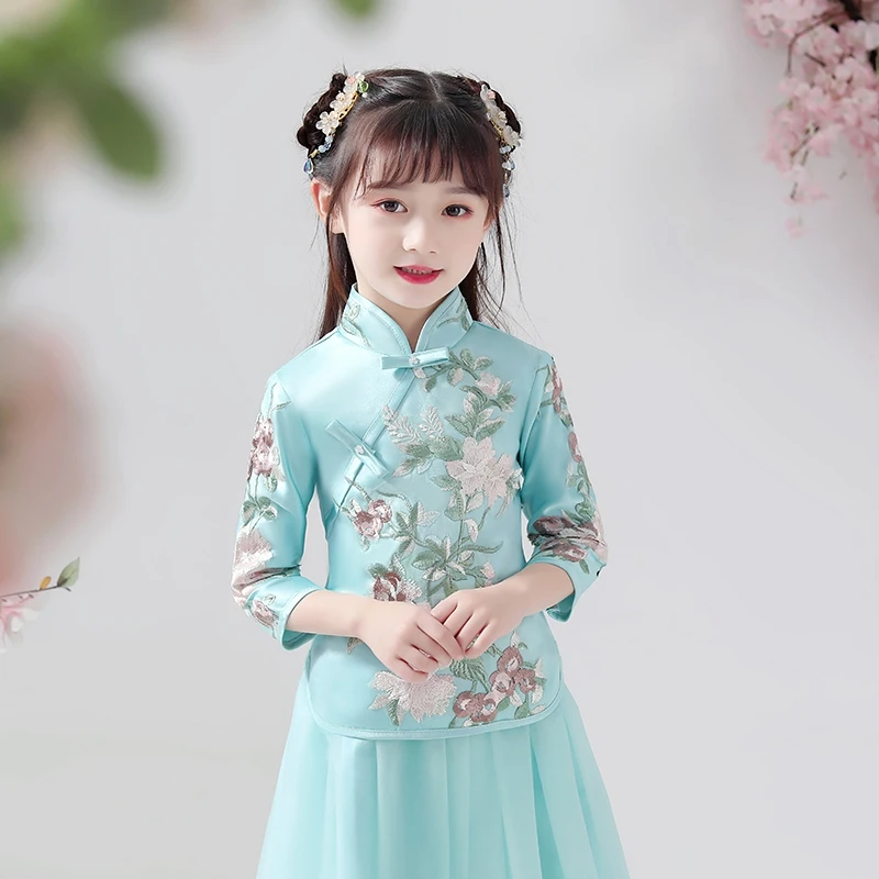 Платье с цветочным узором для девочек романтический свадебный банкет кружевное