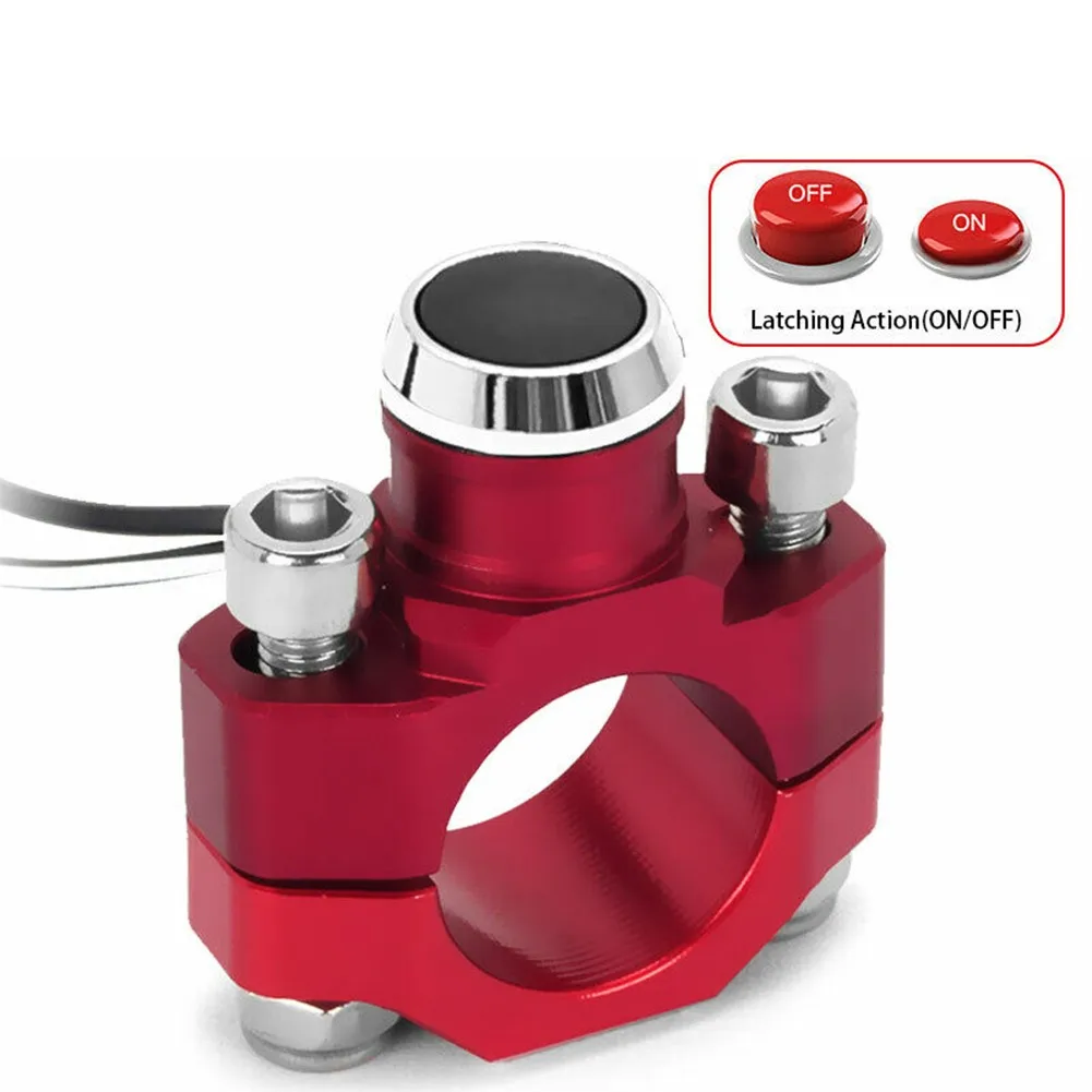 

1pc 7/8" CNC Motorcycle Parts ATV Handlebar Switch 2lines Black Red Momentary Electric Power Start Horn 12V For Motorcycle