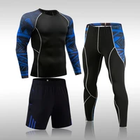 mens compression sport suits gym tights training clothes workout jogging set running rashguard tracksuit sportswear for men