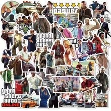 10/30/50PCS Game GTA Stickers Graffiti Travel Luggage Guitar Laptop Bike Waterproof Cool Classic Stickers Decal Joke for Kid Toy