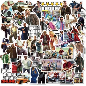 103050pcs game gta stickers graffiti travel luggage guitar laptop bike waterproof cool classic stickers decal joke for kid toy free global shipping
