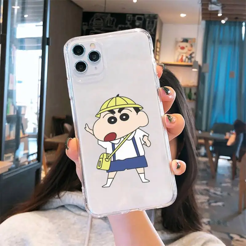 

Crayon Shin-chan Phone Case Transparent soft For iphone 5 5s 5c se 6 6s 7 8 11 12 plus mini x xs xr pro max
