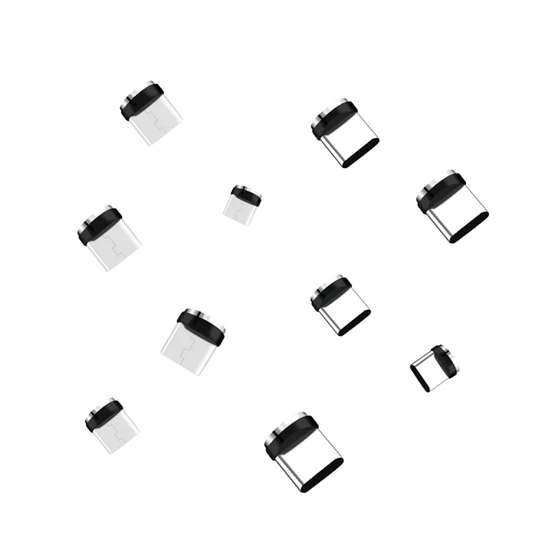 Новинка 1 шт./3 шт./5 шт. магнитные наконечники для зарядного устройства телефона сменные детали вращение на 360 градусов магнитные наконечники зарядный кабель адаптер