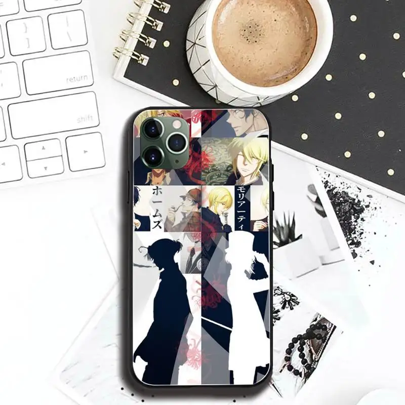Чехол для телефона с аниме Moriarty the Patriot закаленное стекло iPhone 12 11 Pro Max Mini XR XS MAX 8X7 6S 6