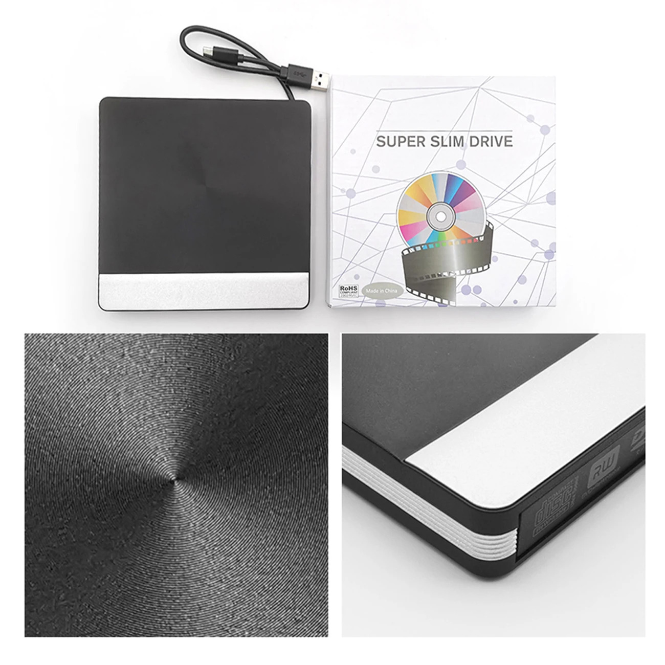 

USB 3.0 Burner Drive External Pop-up 12.7MM Optical-drive Portable Mobile DVD Reader Recorder for Desktop Laptop PC