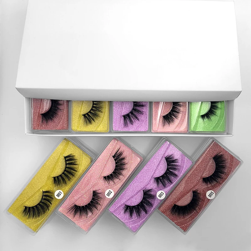 

100Pairs 10 Mixed Style Private Label False Eyelashes 100% Hand Made Natural Thick False Lashes Extension Makeup Knits Low MOQ