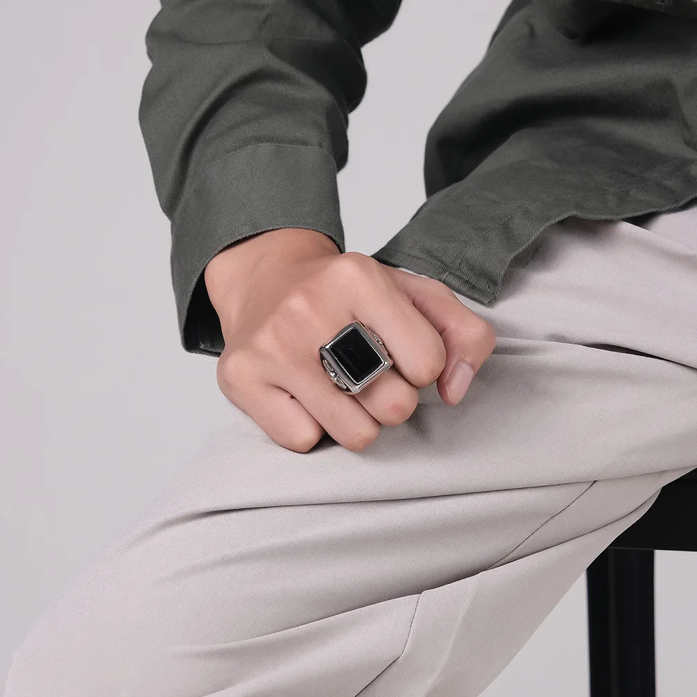 Мужские и женские кольца из нержавеющей стали Megin D винтажные в стиле панк с