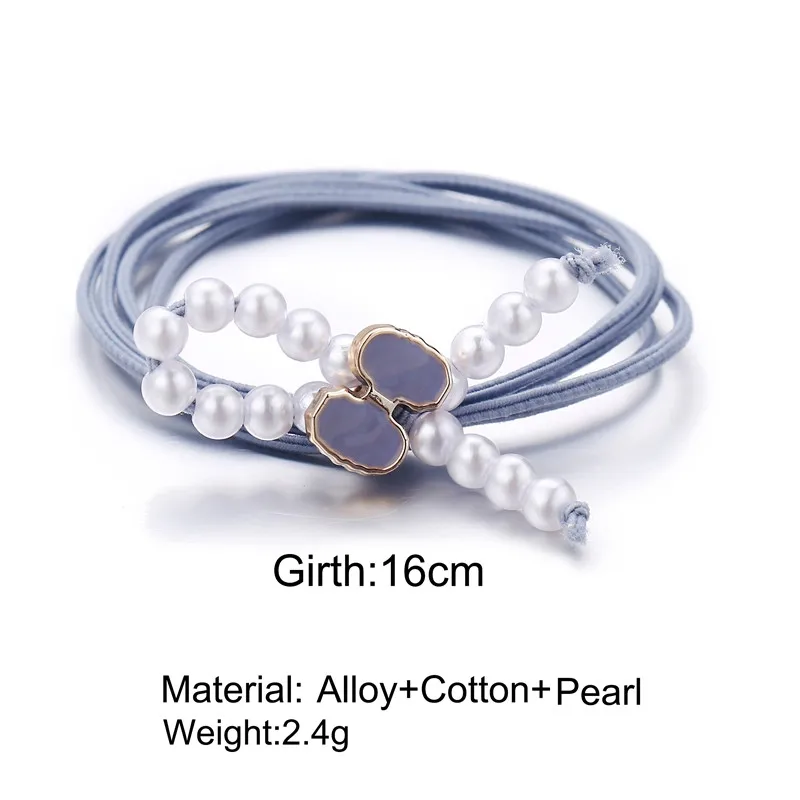 Жемчужная резинка для волос в комплекте Обложка из сплава повязка на голову