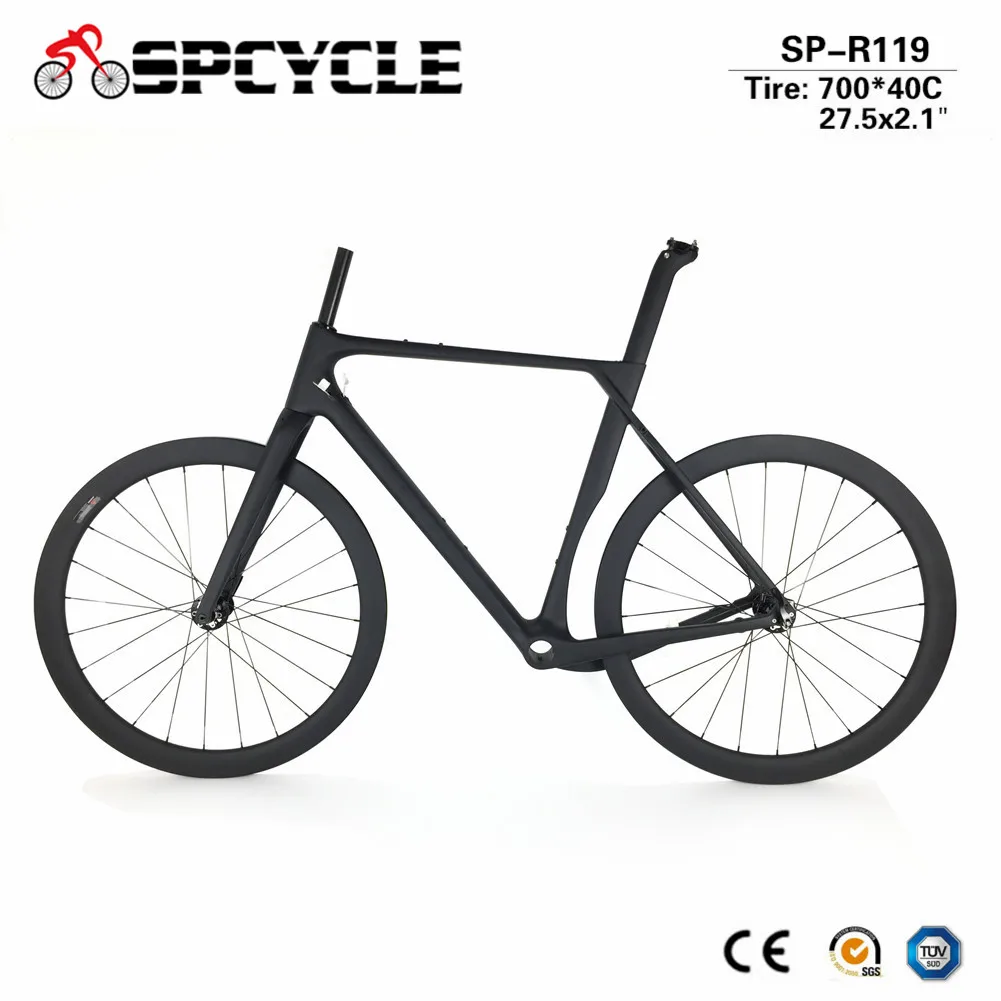 Spcycle Aero полный углеродный гравий велосипед велокроссовый велосипед Frameset с 27,5 er MTB Wheelset или 700C дисковый тормозной дорожный набор