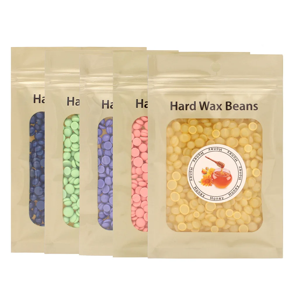 25 г жесткая восковая бобы горячая пленка бусина удаление волос бикини восковые