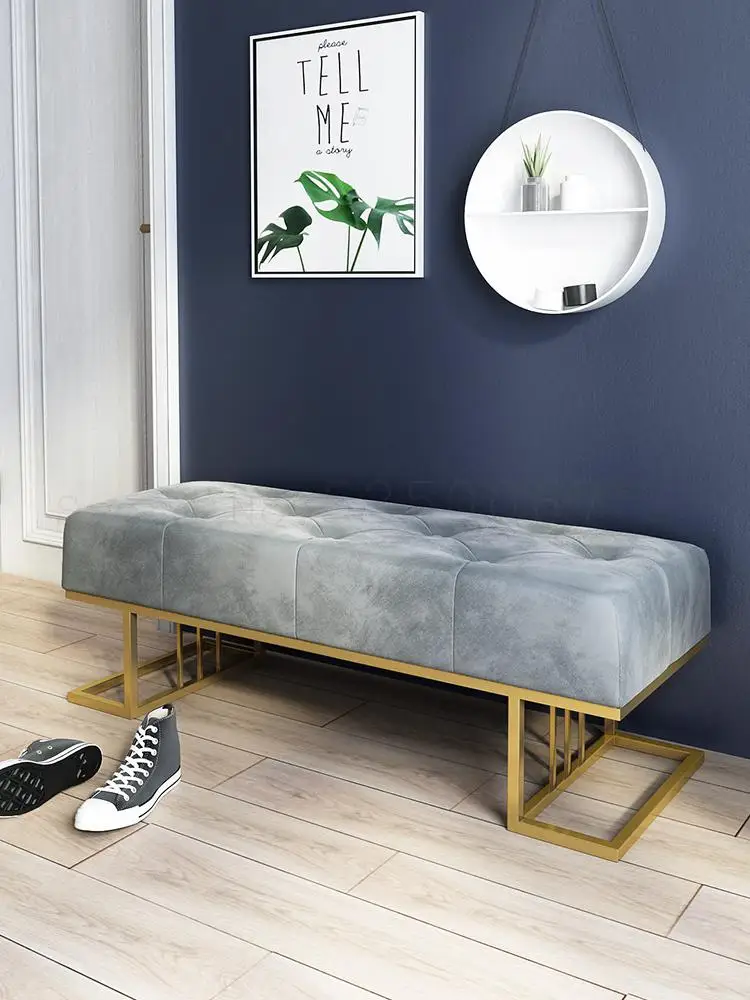 Скандинавский креативный стул из кованого железа для смены обуви магазина