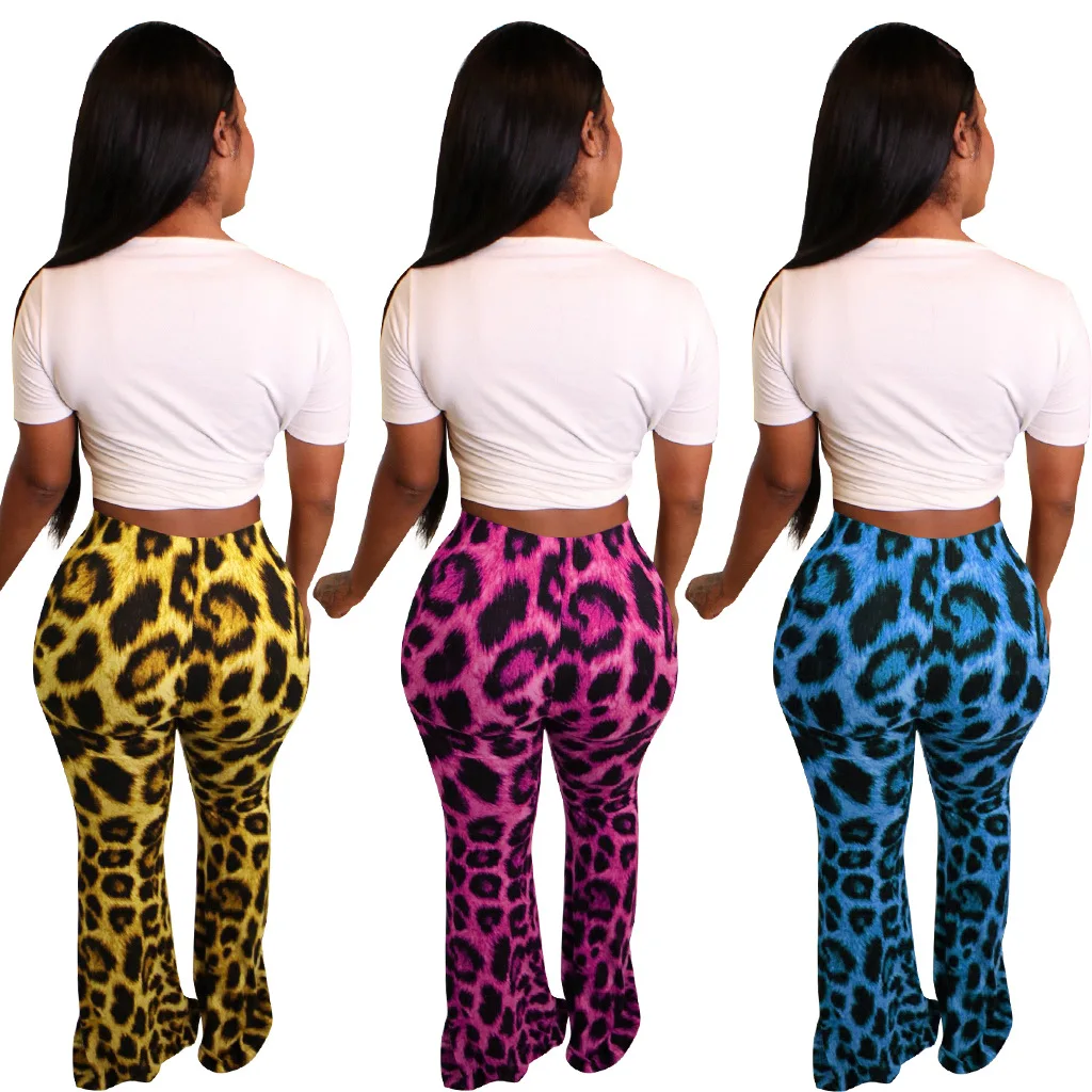 Новый летний комплект из двух предметов с леопардовым принтом 2 2019 футболка