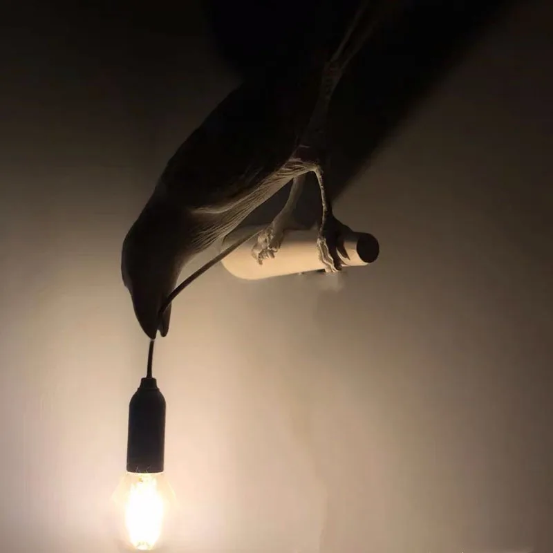 

Designer Bird LED wall lamp with plug in cord Living Room bedside Lamps Aisle Restaurant Home Decor Wall Light Fixtur