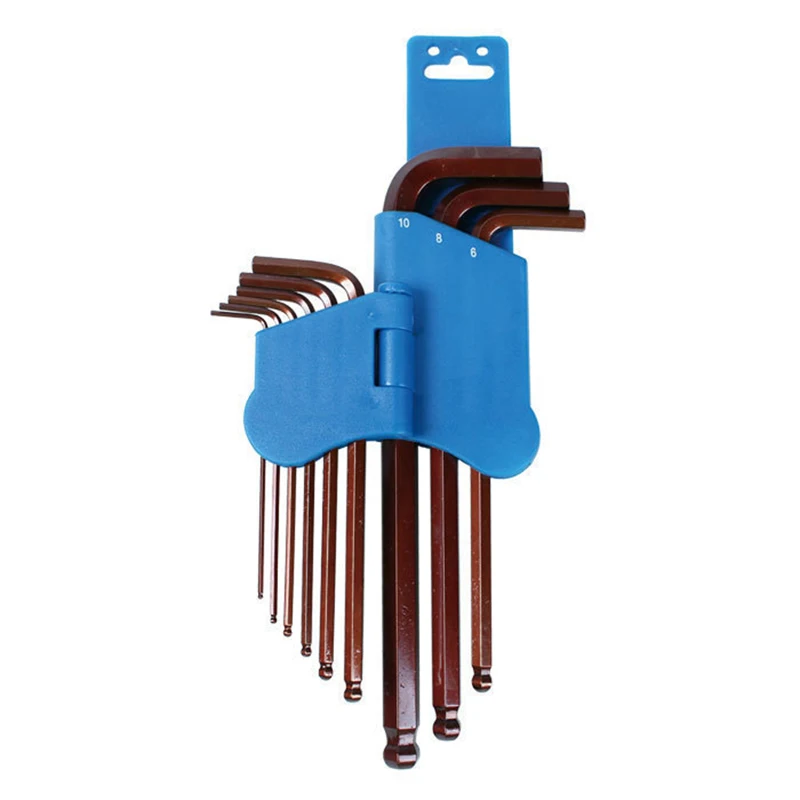 Pro'sKit 8PK-028 9Pcs Ball-Point Hex Key Set 1.5,2,2.5,3,4,5,6,8,10mm Wrench Set