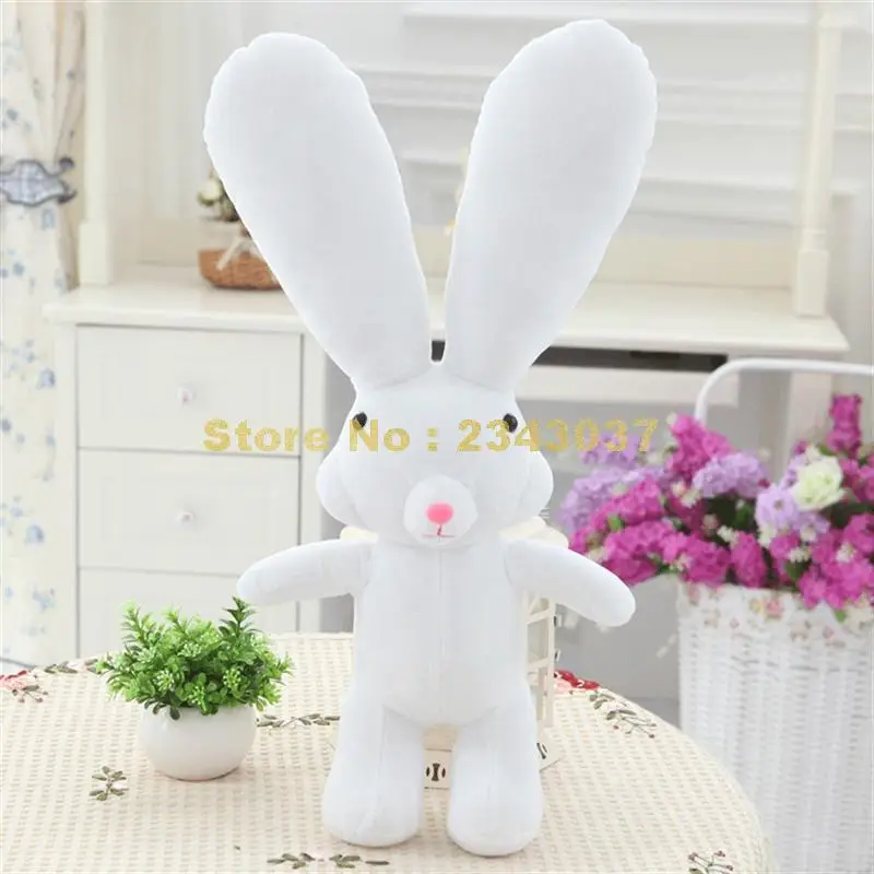 Бело розовые Большие Уши милый кролик кукла животное плюшевая игрушка|Мягкие