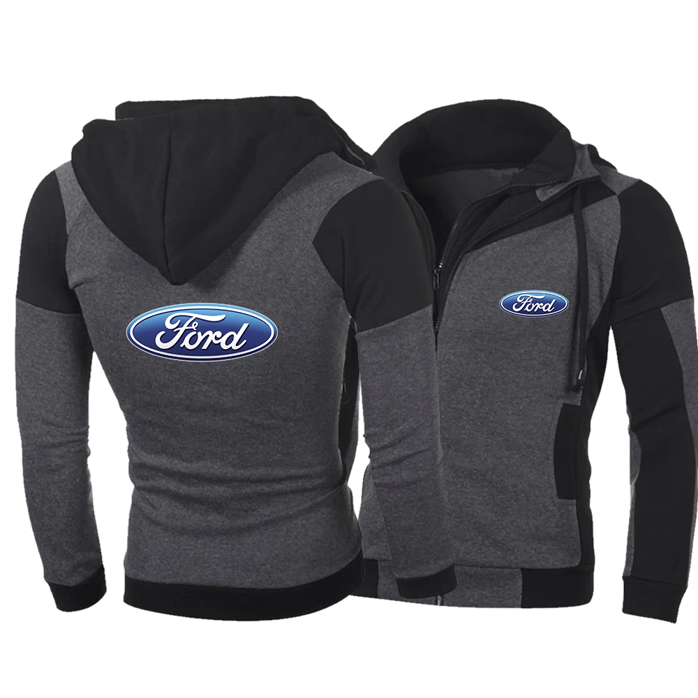 

new Ford car logo Zipper Clothing Jacket Men Cotton Sweatshirt Hoody Spring Autumn Harajuku Male Fleece Sportwear Hoodies