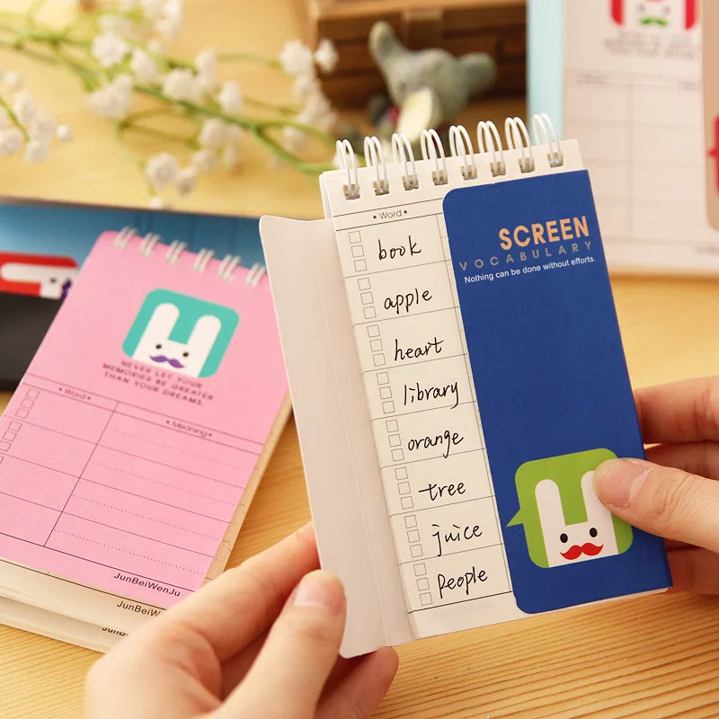 

DL Creative small book beard rabbit coil on the student English word book wholesale book wholesale Exquisite office supplies