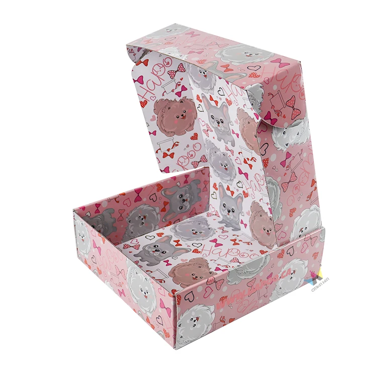Косметические розовые коробки из гофрированного картона с принтом на заказ | Дом
