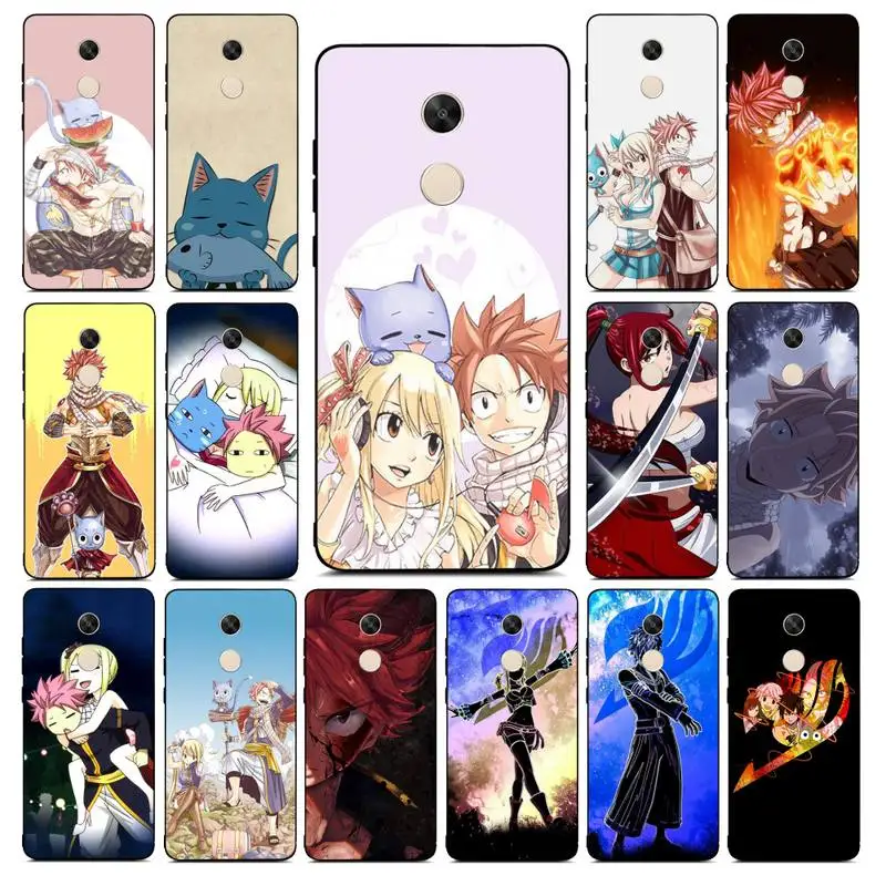 

YNDFCNB Anime Fairy Tail Phone Case for Redmi Note 8 7 9 4 6 pro max T X 5A 3 10 lite pro
