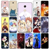 yndfcnb anime fairy tail phone case for redmi note 8 7 9 4 6 pro max t x 5a 3 10 lite pro
